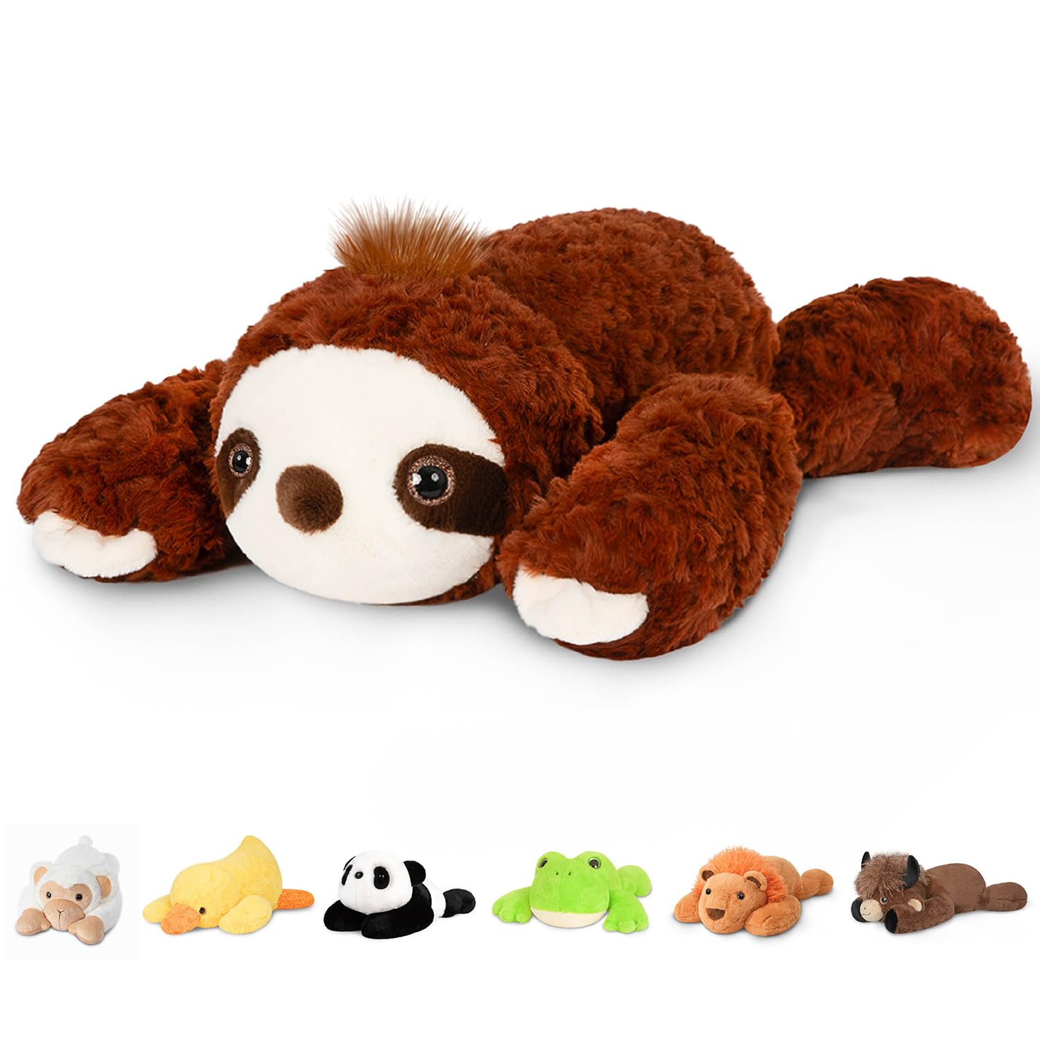 Niuniu Daddy Weighted Stuffed Animal, 20 in 3.3 lbs, Sloth Plush for Kids