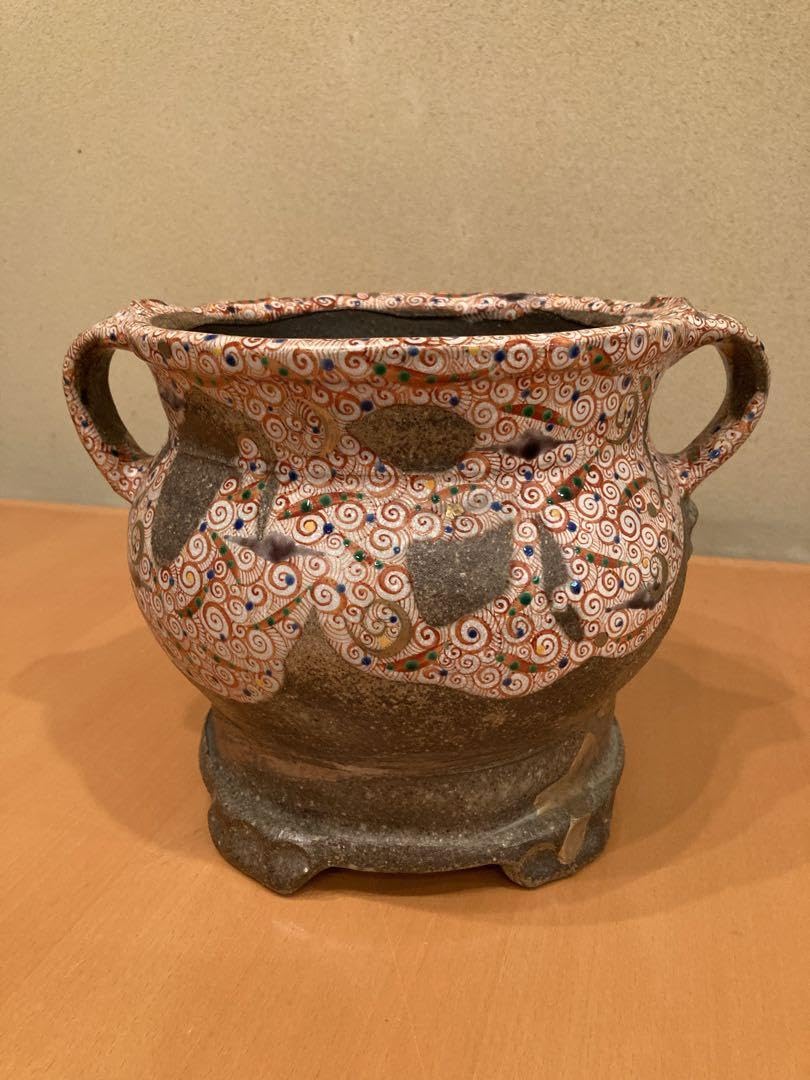 ワインクーラー　器　うつわ　花入　自然秞　穴窯　焼き締め陶 Creema限定＊ワインクーラー・花入れにも／黒・焼き〆陶器