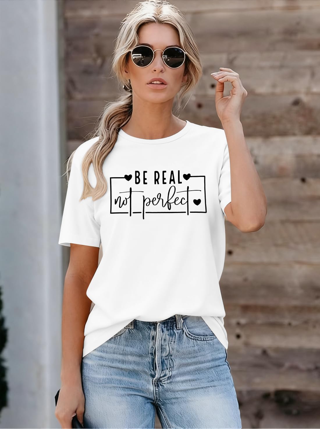 QLIPIN Women's T Shirt Boho Graphic Loose Tees Short Sleeve Casual Inspirational Tops - Image 3