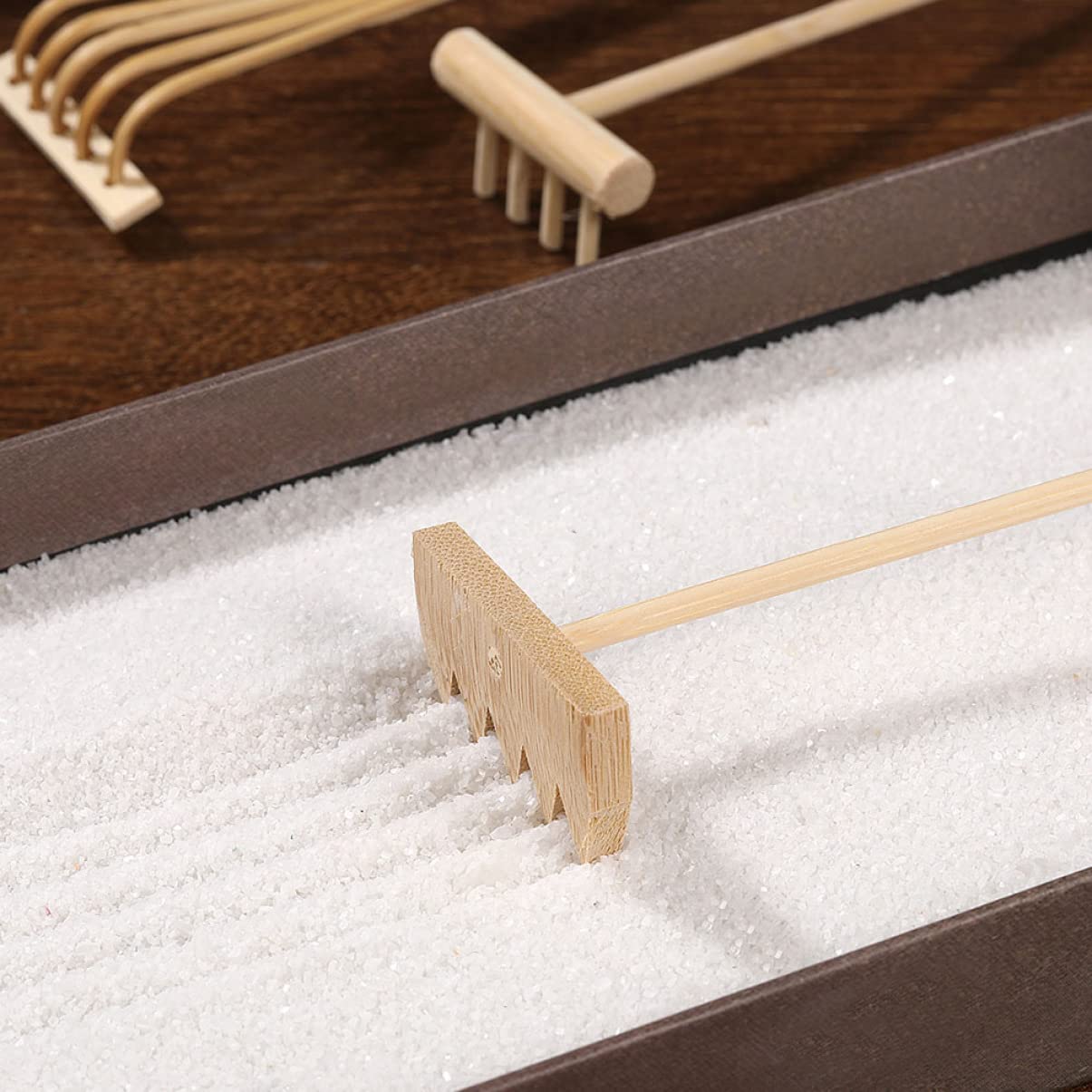 VICASKY 4Pcs Mini Sand Smoothing Rake Set Rakes for Crafts Decorative Micro Rake Tools for Sand Table Supplies Ideal for Zen Garden and Sand Art Projects