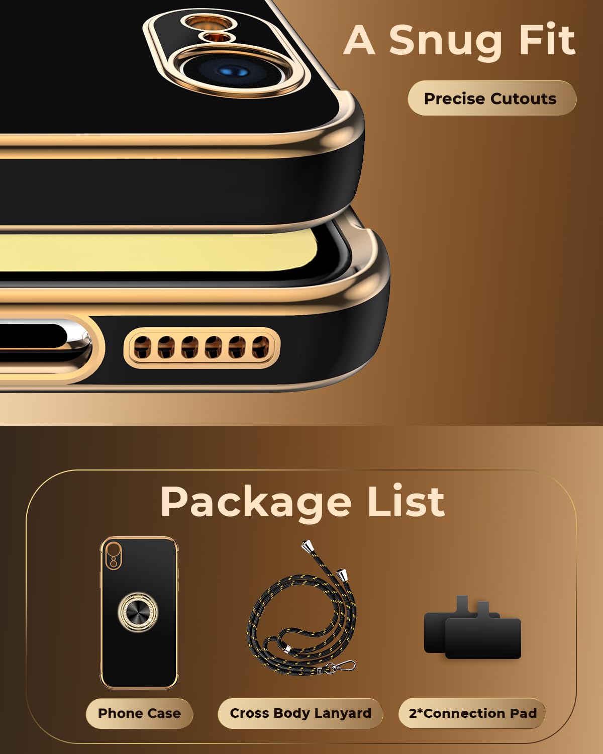 IPhone XR Hülle Mit Ring Und Band – Stylische Schutzhülle Für Frauen