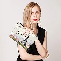 Vista 7 de Bolsa de maquillaje de leopardo, de gran capacidad, portátil, para artículos de tocador, bolsa de cosméticos para mujeres, bolsa de viaje