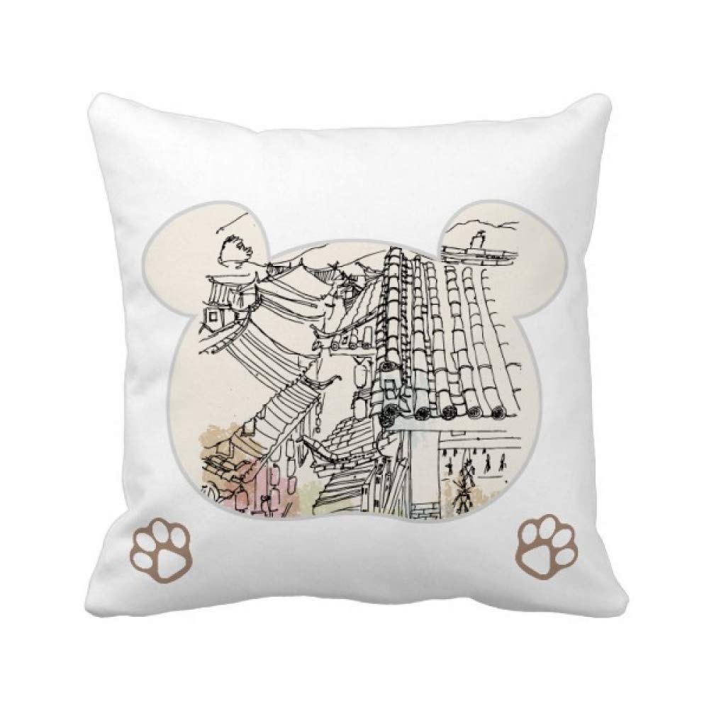 Housse de coussin carrée Crowed House pour éliminer la monotonie du salon