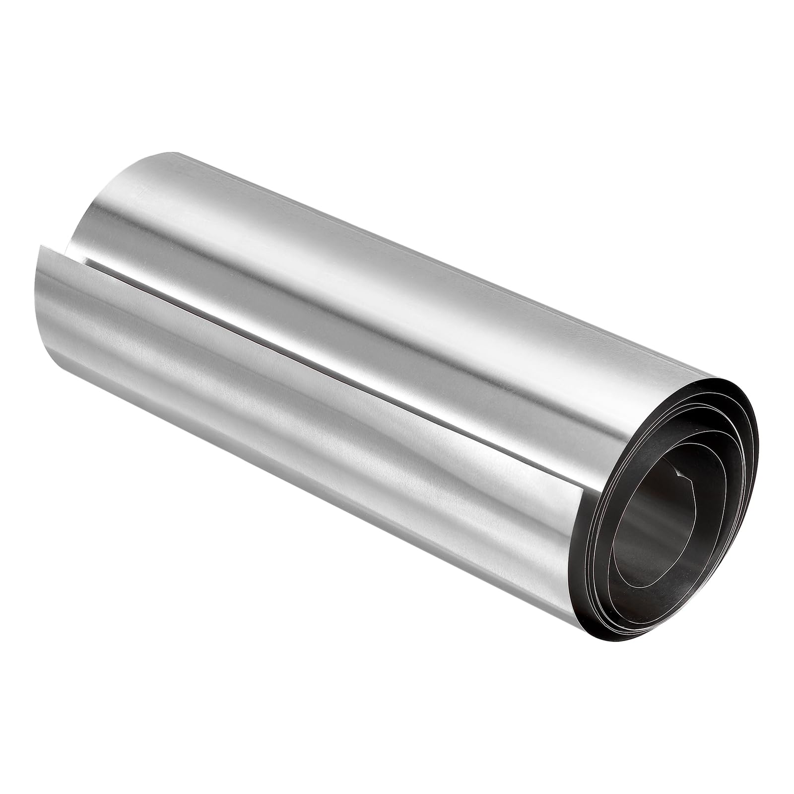 sourcing map Rouleau de Feuille en Acier Inoxydable 304, 0,3 mm x 150 mm x 1 M, Finition Polie, Plaque de Métal Pour L'Artisanat, L'Équipement Électronique, Ton Argenté
