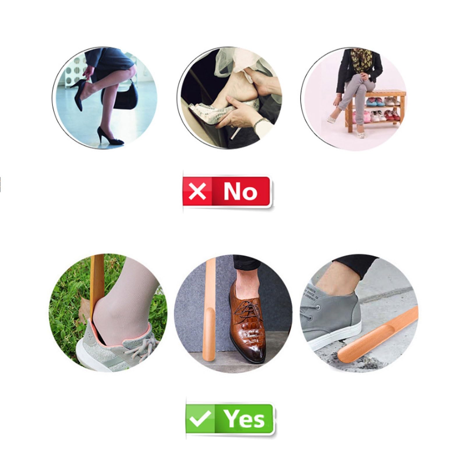 Langer Schuhlöffel Aus Holz - Schuhanzieher Für Senioren & Erwachsene