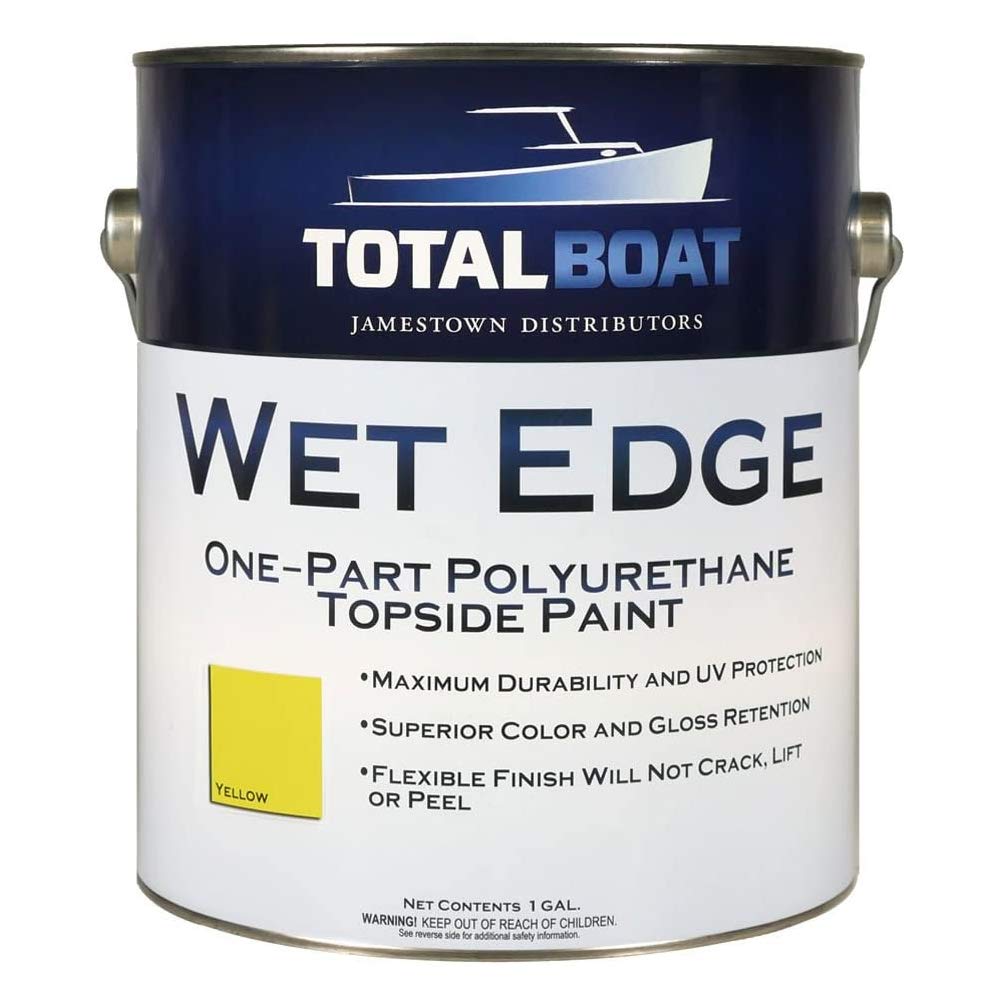TotalBoat-365426 Wet Edge Marine Topside Paint for Boats, Fiberglass, and Wood (Yellow, Gallon), 1 Gallon (Pack of 1)