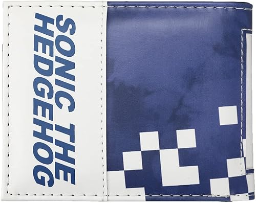 Vista 2 de Sonic The Hedgehog Main Character - Cartera plegable azul para hombre, Azul