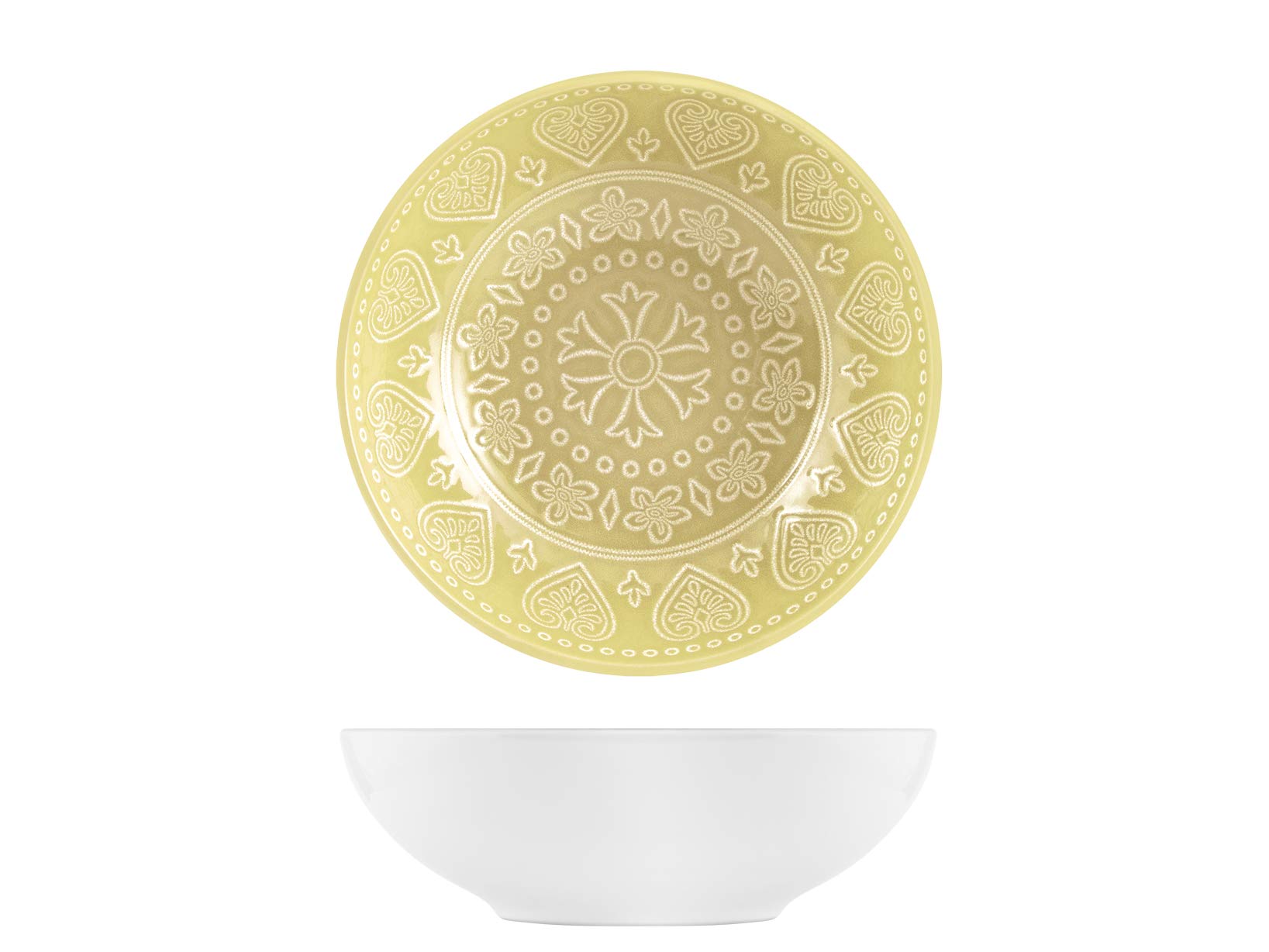 H&H Karma Set 6 Piatti Fondi, Stoneware, 18cm, colori assortiti