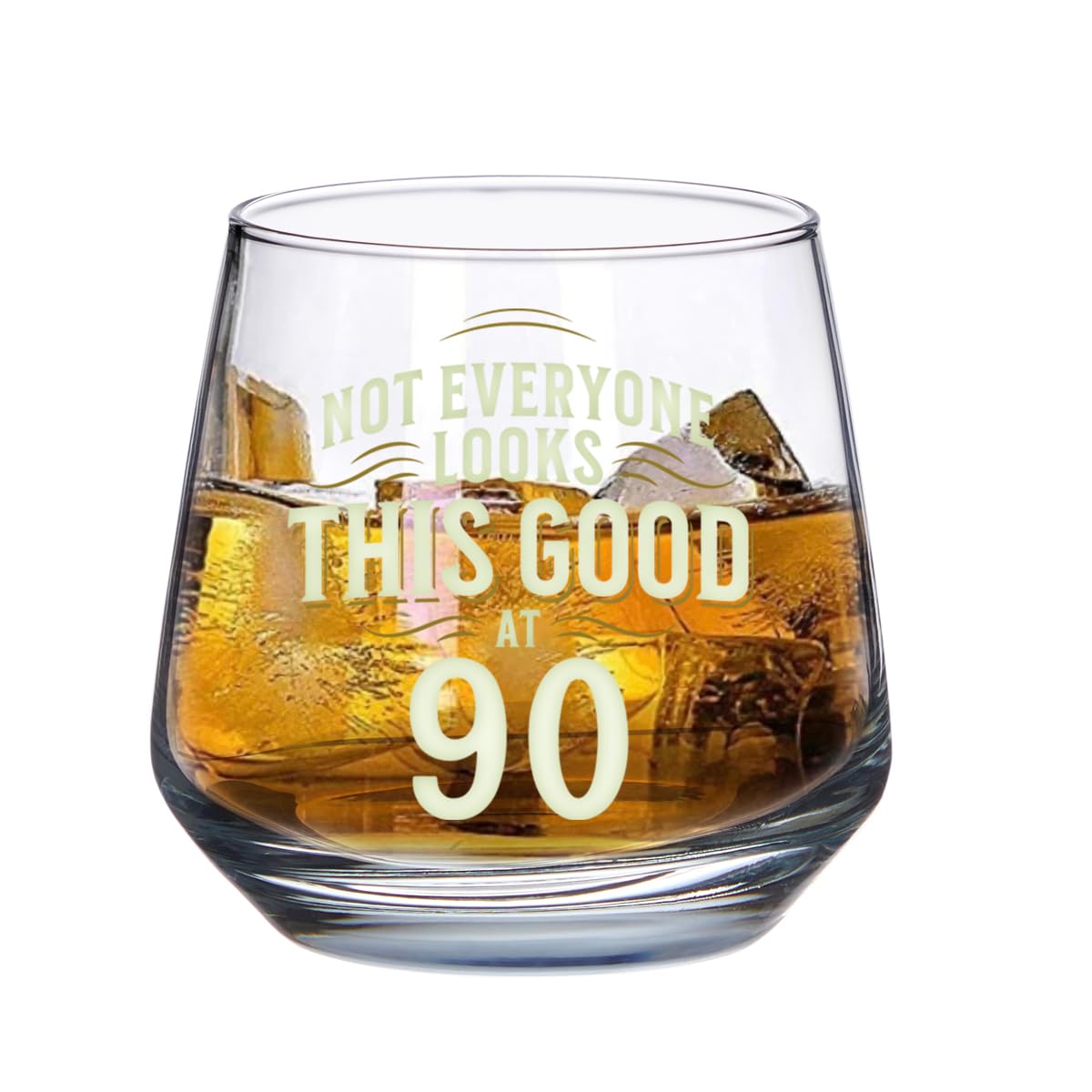 D Design Invent Print! 90th Birthday Gift Wine Glass Funny Printed Drinking Mug Present for Men Women Age 90 Year Old Gift Idea Keepsake Happy Birthday - 345ml