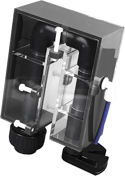 Yctze Wall-Mounted Acrylic Overflow Box for Fish Tanks | Efficient Circulating Pump System | & Elegant Design (Red)