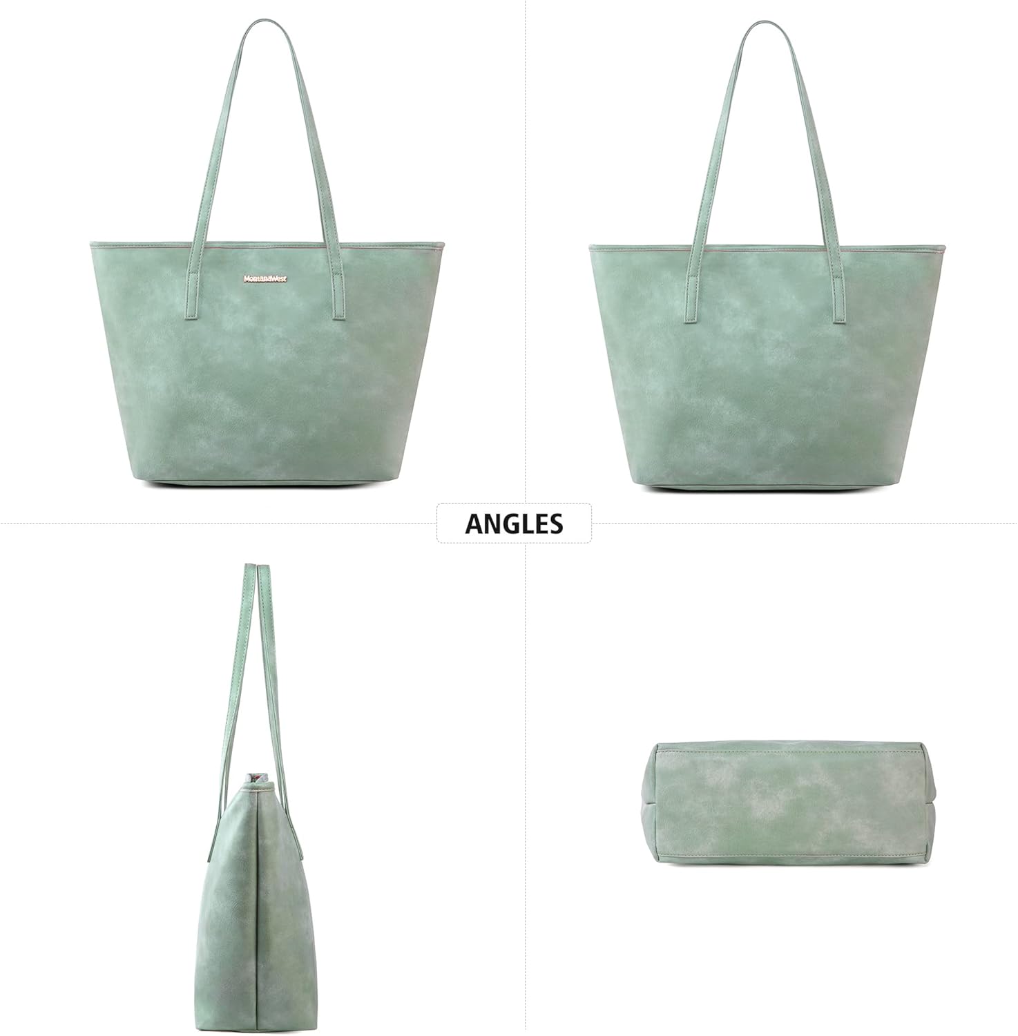 Montana West Tote Bags Vegan Leather Purses and Handbags for Women Top Handle Ladies Shoulder Bags - Image 6