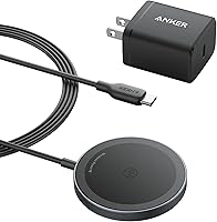 Anker MagGo Qi2 15W MagSafe Wireless Charger Pad for iPhone 16/15/14/13/12 Series - Fast Charging with Adapter (Black)