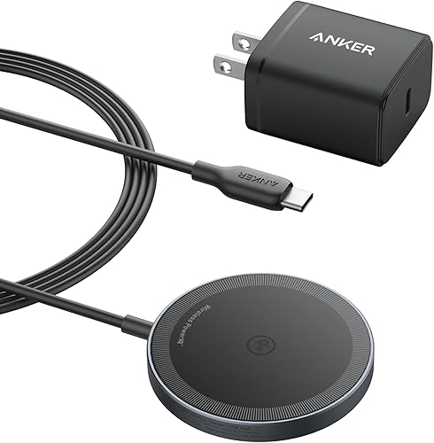 Anker MagGo - Almohadilla de carga inalámbrica, cargador inalámbrico MagGo para iPhone 16, certificado Qi2, cargador inalámbrico de 15 W, compatible