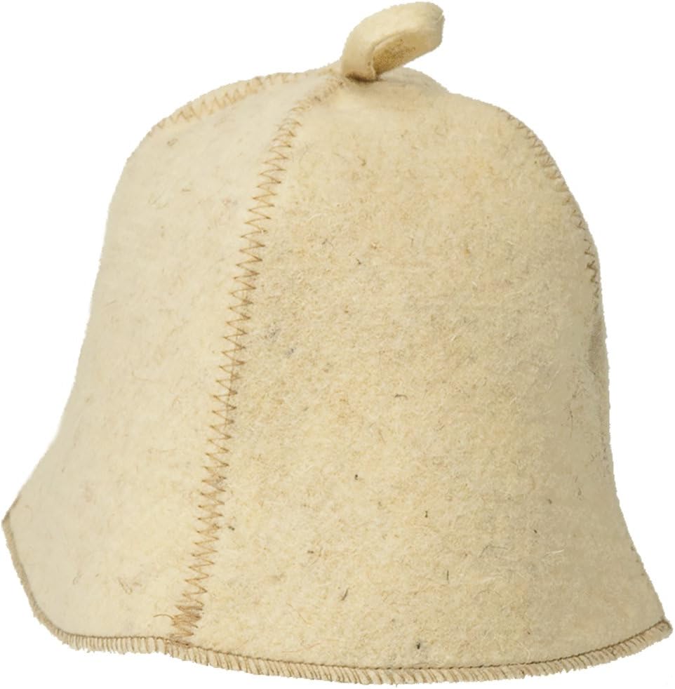 Sauna Hat"Simple Brown" Unisex. 2.5 Mm Wool