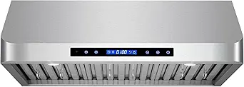 COSMO COS-QS75 30 in. Haven Collection 500 CFM Ducted Under Cabinet Range Hood, Touch Controls, LED Lights, Stainless Steel