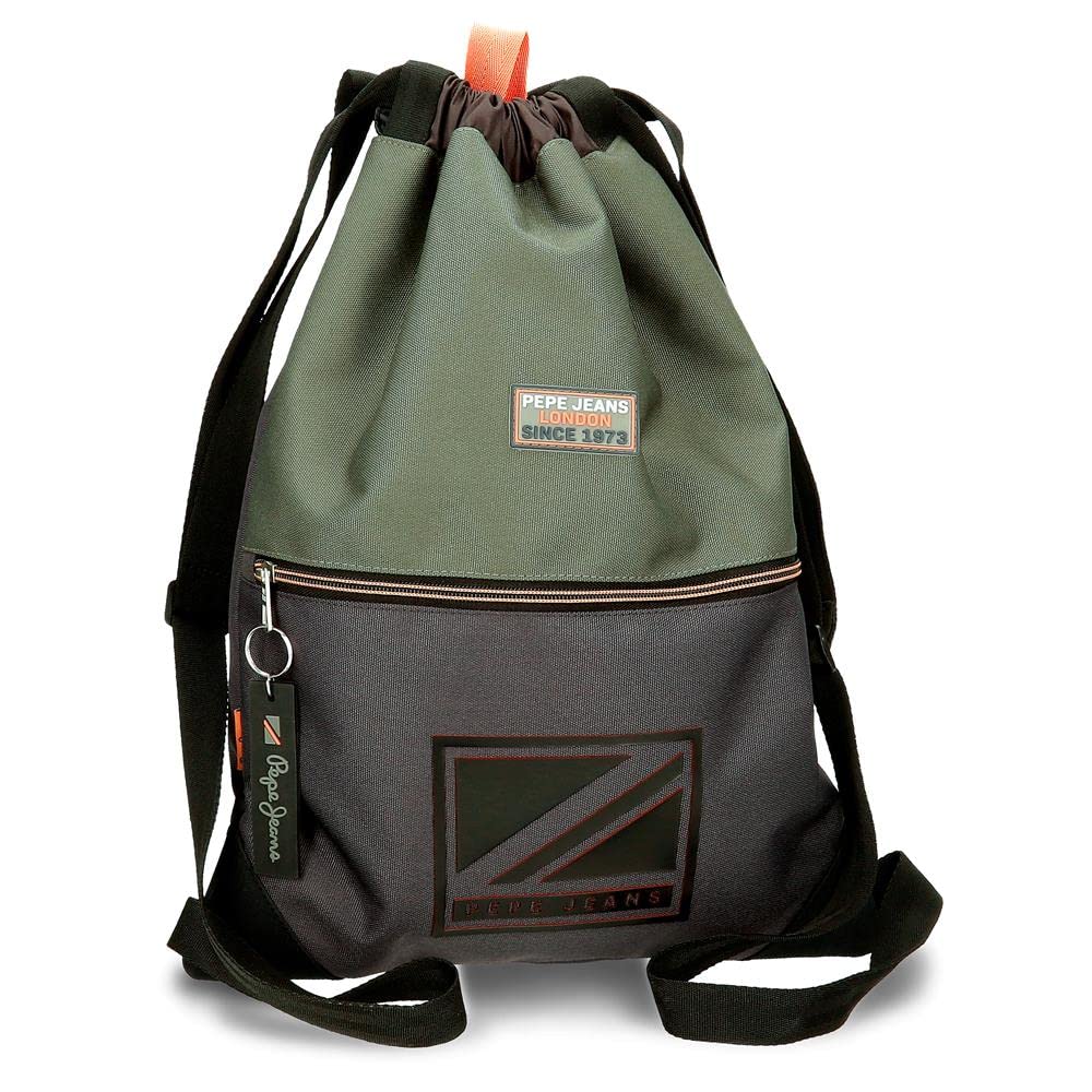 Pepe Jeans Cody Mochila Saco Con Cremallera Negro 35x46 cms Poliéster