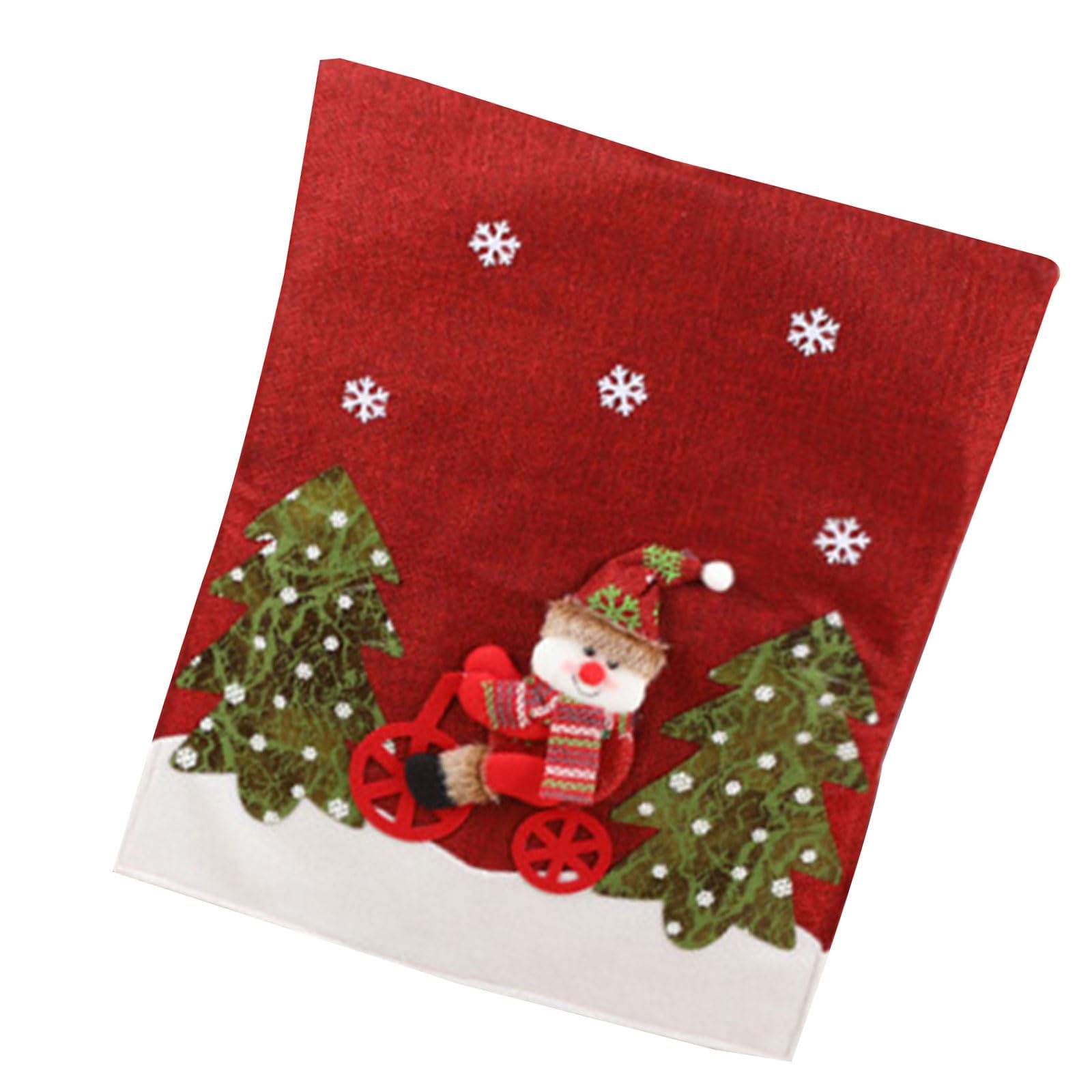 Tsophreniq Christmas Chair Covers Santa Snowman Deer Hat Chair Back Covers Christmas Decoration Dinner Banquet Slipcovers Festive Slipcover