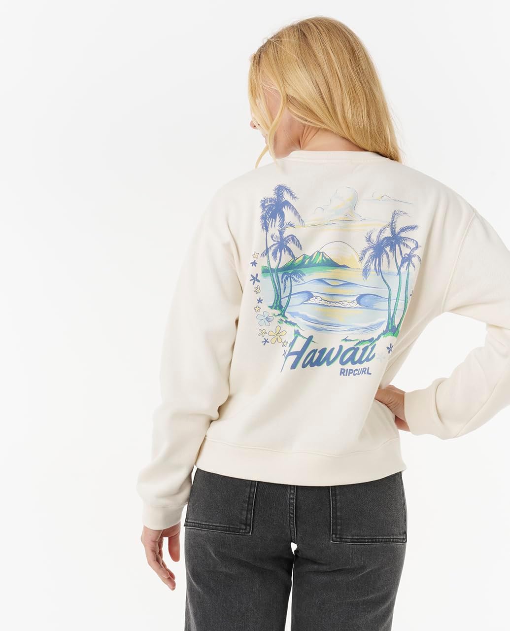 Rip Curl Women's Long Sleeve, Relaxed Fit Crewneck Casual Pullover Crew Sweatshirt