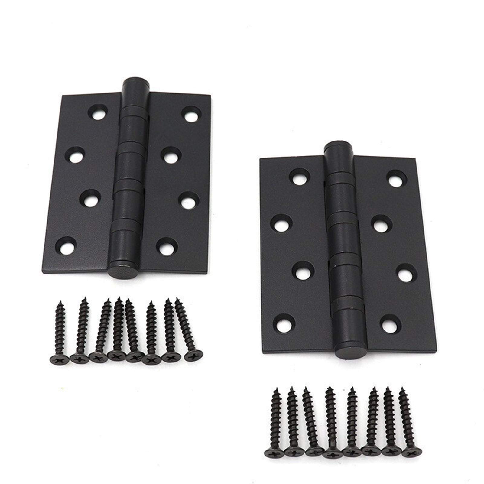 6PCS Hinges Cabinet Gate Closet Door Hinge Home Furniture Hardware Folding Hinge for Easy Installation Black Furniture Accessories