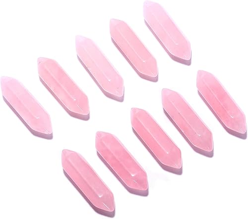 Miniatura 9 de 10 piedras hexagonales de cuarzo reiki de amatista natural al por mayor para hacer joyas