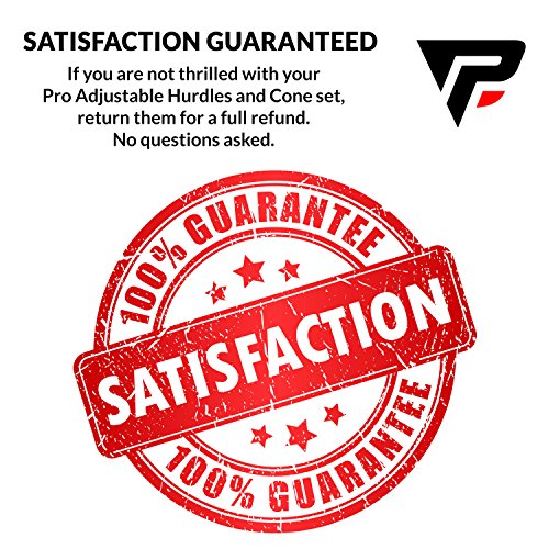 image for Profect Sports Pro Adjustable Hurdles and Cone Set – 6 Agility Hurdl