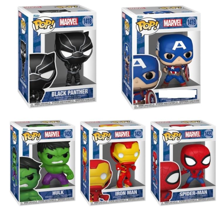 Amazon.com: New Marvel Classics Funko Pop! Set (5), 1418-1422