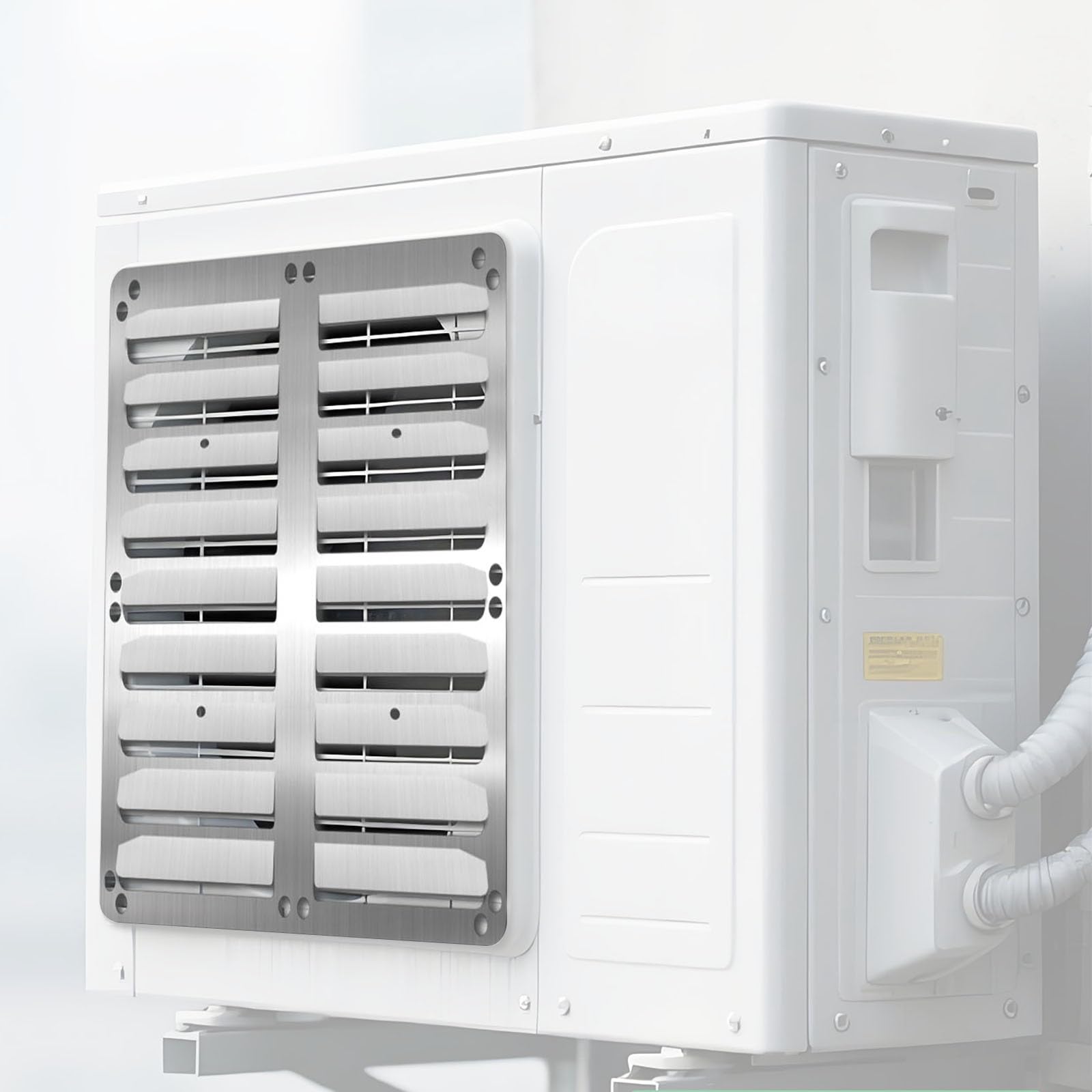 Copertura per unità Esterna di Condizionamento per Prevenire Il Flusso d'Aria Diretto Paravento con Serranda in Acciaio Inox Deflettore per Condizionatore Split(46cm/18in)