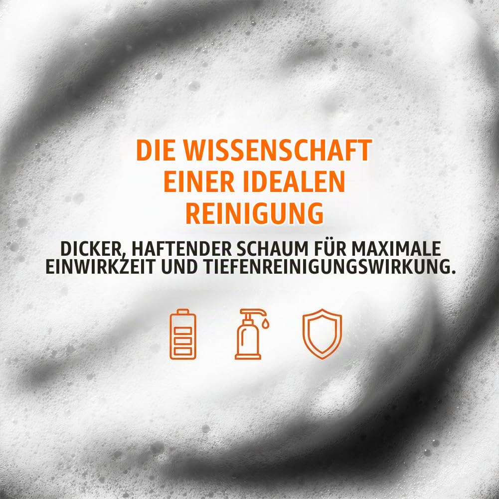 Elektrische Hochdruck-Schaumpistole mit XXL-Tank & Langer Akkulaufzeit, Elektrischer Schaumsprüher Auto 2L, Tragbare Schaumpistole Autowäsche & Foam Sprayer für Auto, Haushalt & Küche (Grau)