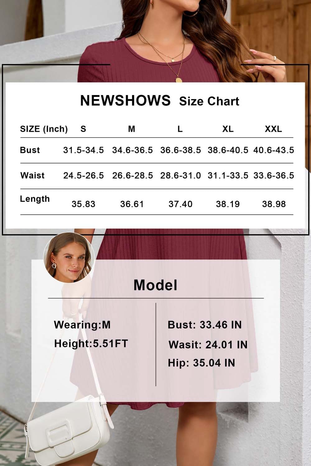 Newshows Womens 2025 Summer Dresses Short Sleeve Ribbed Knit A-Line Swing Beach Vacation Outfits Casual Sundress with Pockets - Image 7