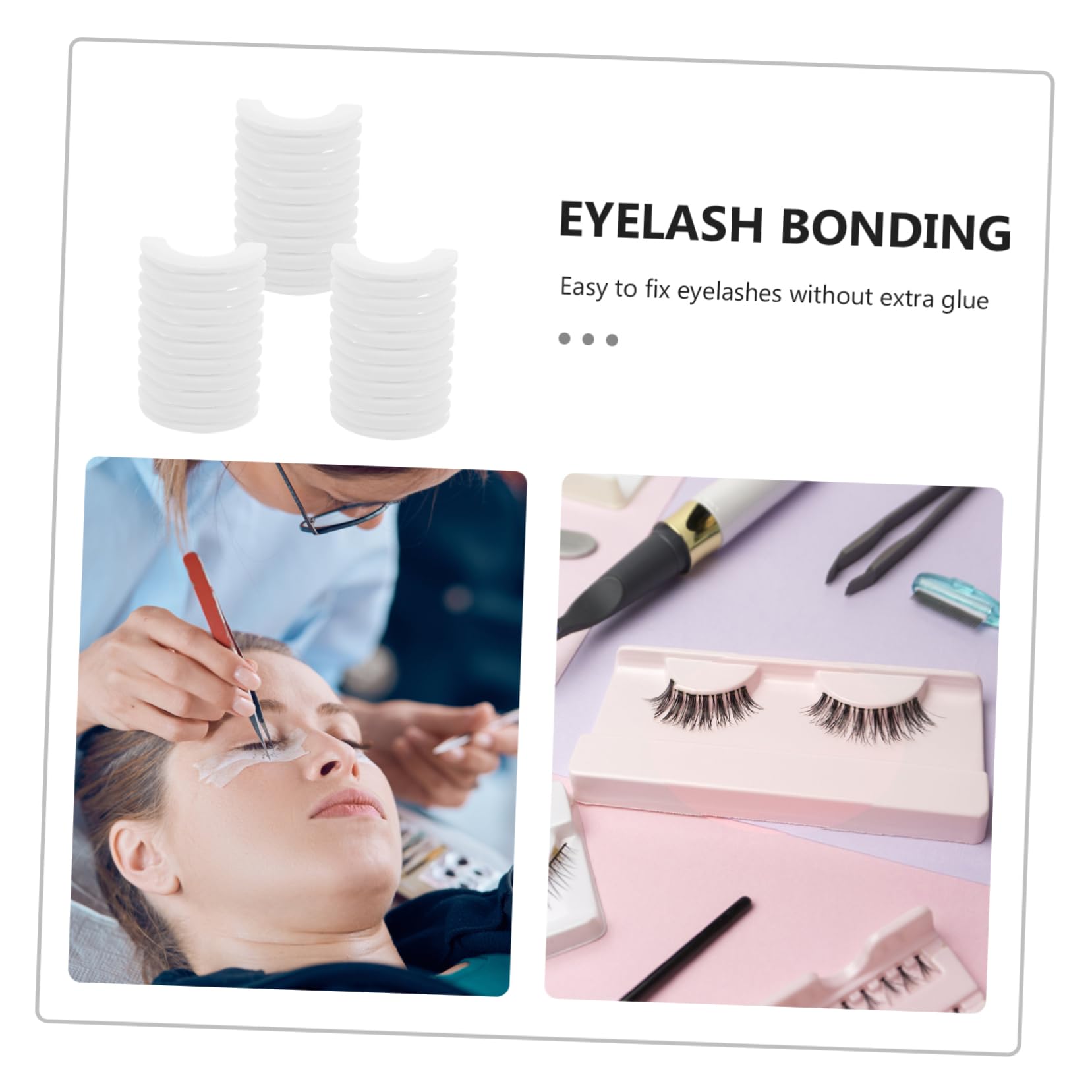 Mikinona Eyelash Strips Natural Look Self-Adhesive Lash Adhesive No Mess Lash Wispy Style