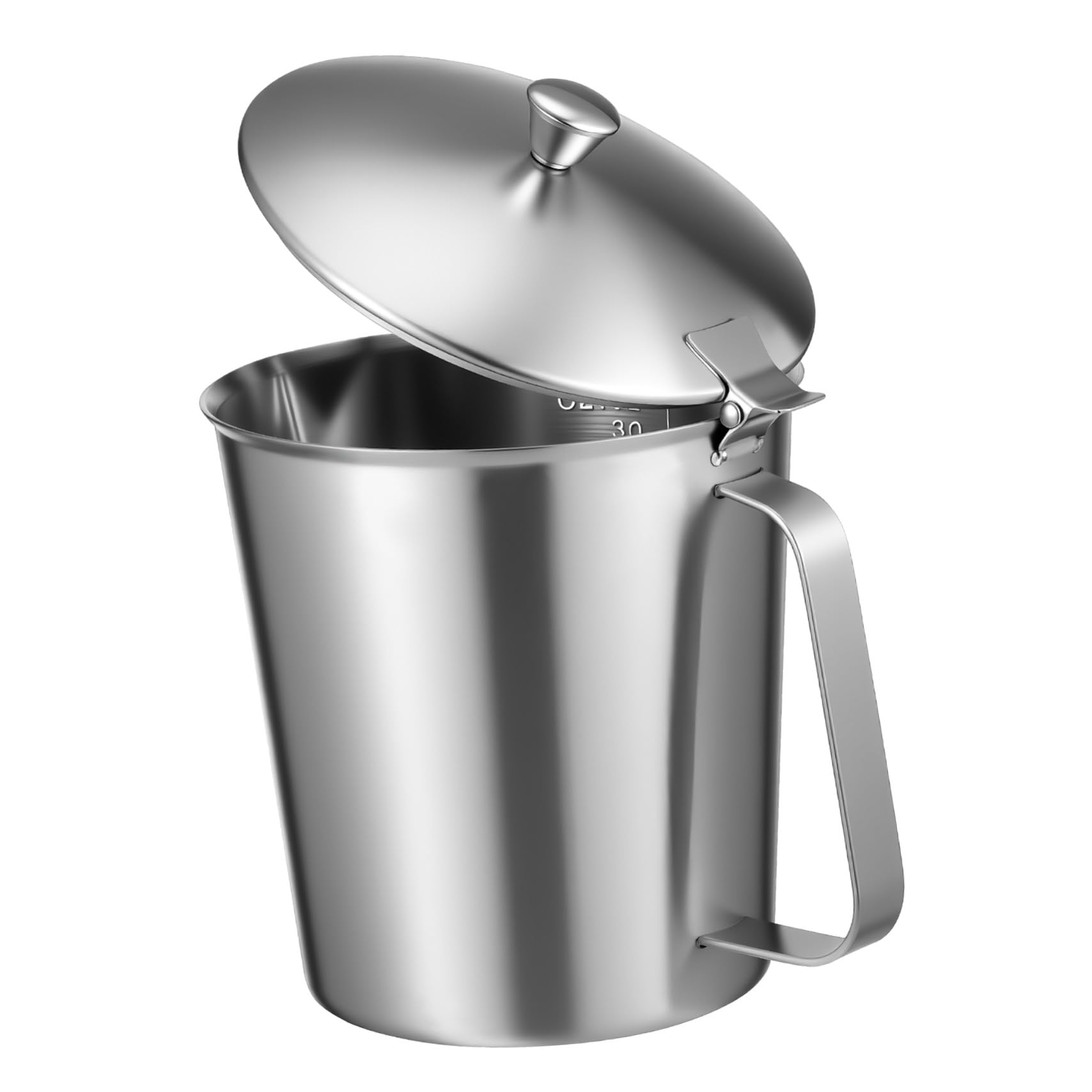 Gatuida Tasse à Mesurer Graduée Pour Pâtisserie Avec Couvercle Pour Latte Art Pichet à Lait Pour Expresso