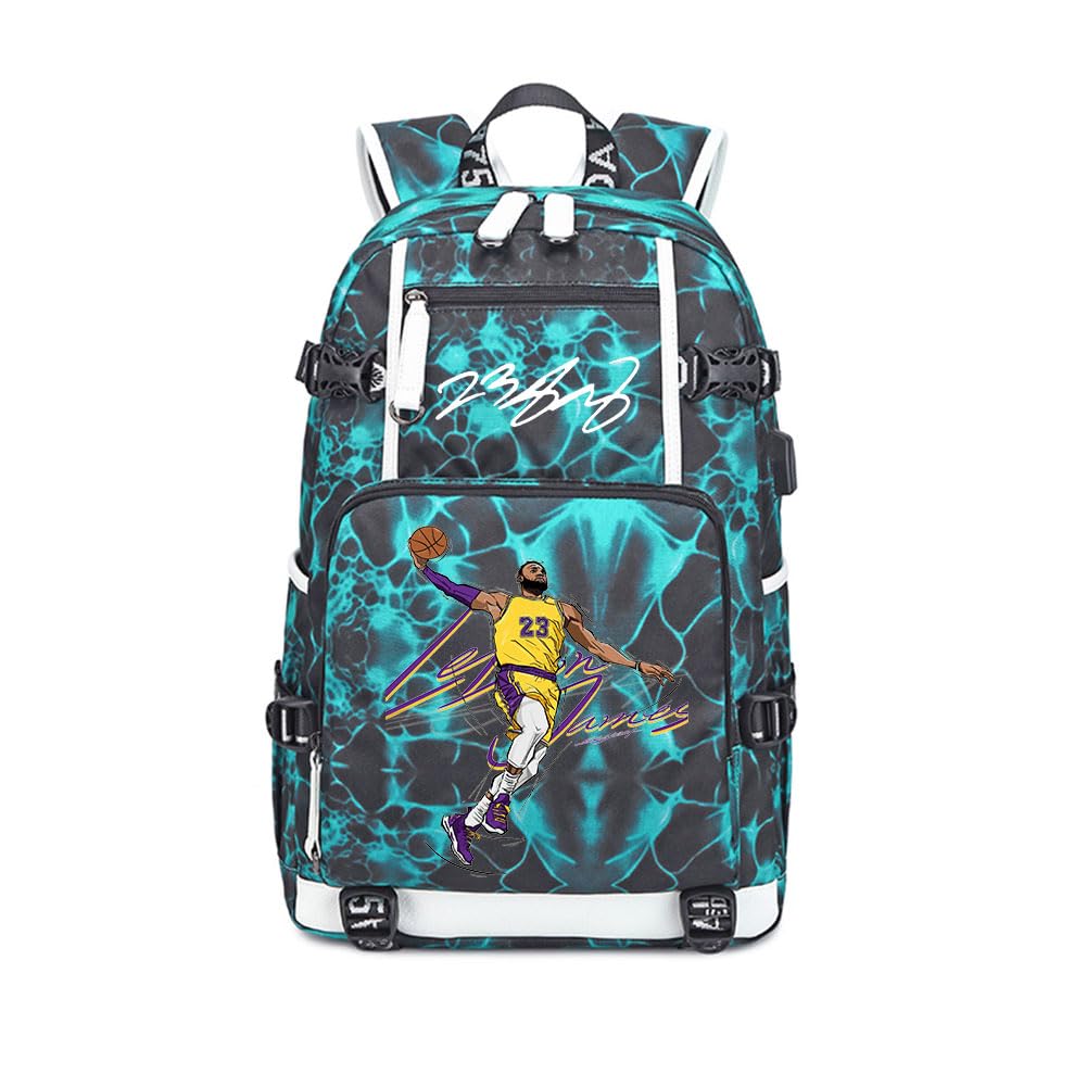 Ansigeren Basketball Player 23 Creative Backpacks Sports Fan Bookbag Travel Student Backpack For Men Women (1)