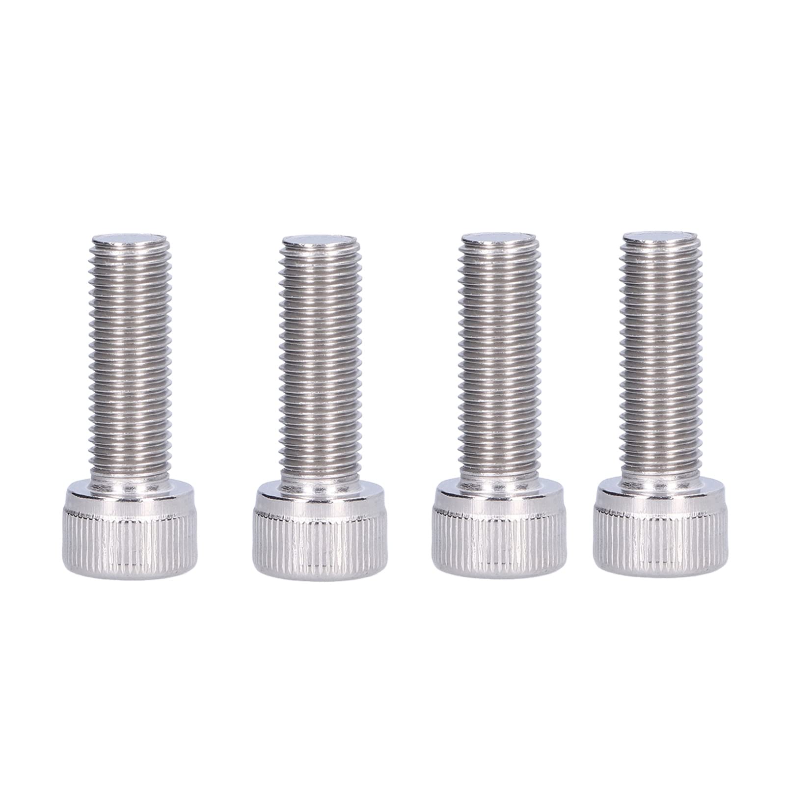 BORDSTRACT 4Pcs M10 Hex Bolt Head Socket Cap Screws, 18/8 Stainless Steel 304, Thread Pitch 1.25mm, Fine Pitch, Fastener Hardware M10 x 60 (M10*30)