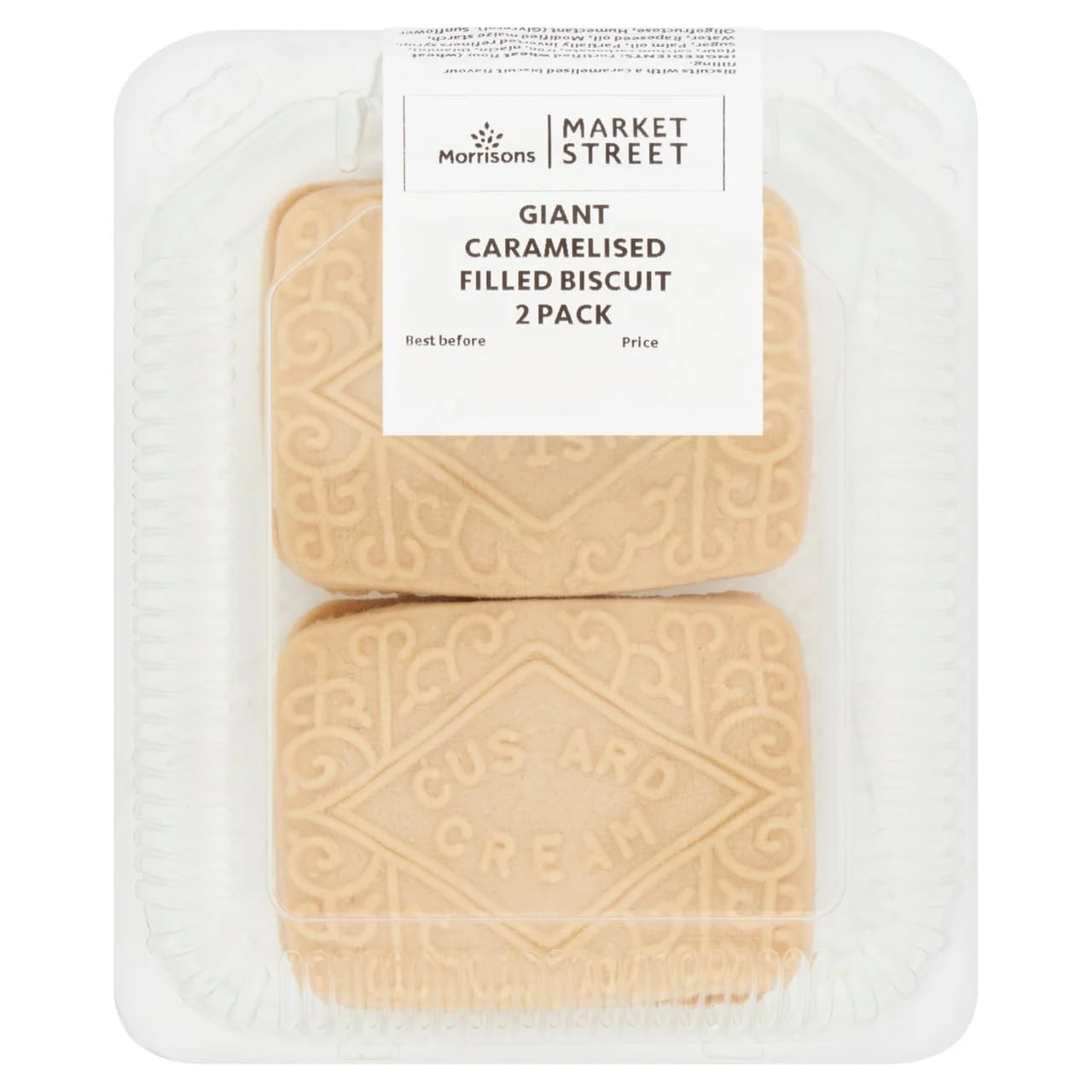 Morrisons Cake Shop Giant Caramelised Filled Biscuit 2 Pack