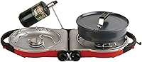 Coleman Fold N Go 2-Burner Propane Stove: 20,000 BTUs, InstaStart Ignition, Portable for Camping & Tailgating