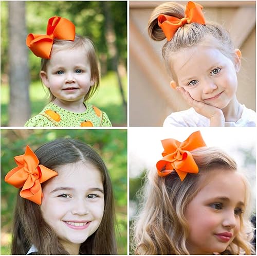 Miniatura 5 de HLIN 6 pinzas para el pelo para niñas pequeñas a juego con muñecas y niñas americanas (6 x 2, 4.5 x 2, 3 x 2)