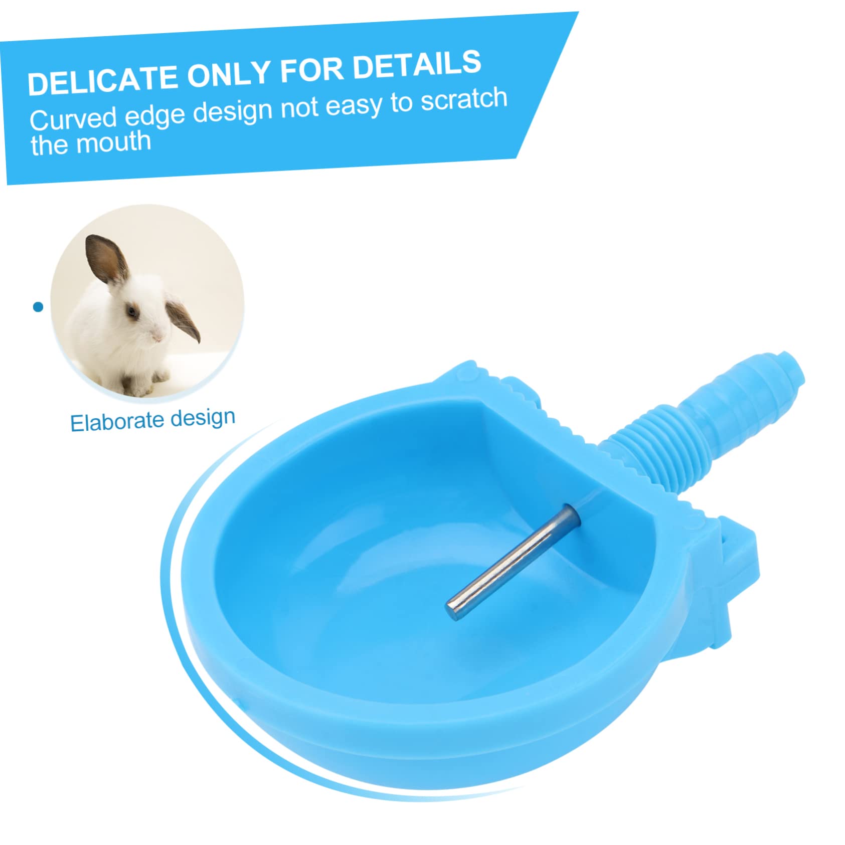 FONDOTIN Pet Water Bowl 5pcs Automatic Drinking Fountain Feeding Bowl Auto Water Rabbit Feeder Cage Accessory