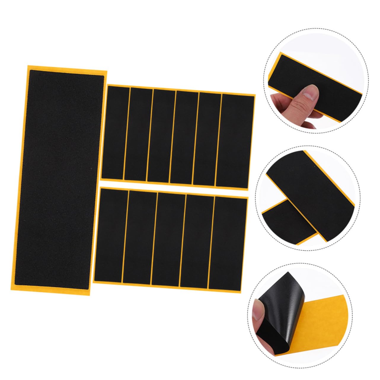 12 Piezas Unidades Cinta Antideslizante Espuma para Fingerboard Accesorios Skate Dedos Negra Resistente y Fácil de Pegar para Patinetas de Dedos