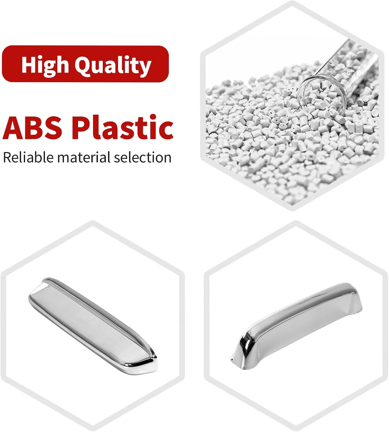 for RAM Armrest Lid Latch Cover Trim Fit for Dodge RAM 2018-Present Chrome Interior Accessories 2pcs