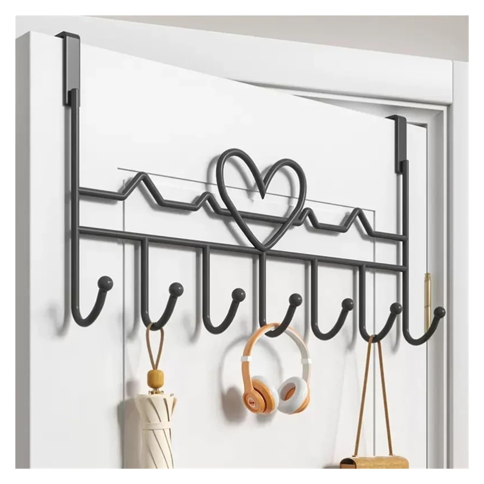 Weqyfdc Black Over The Door Hook Door Behind Hook Storage Wall