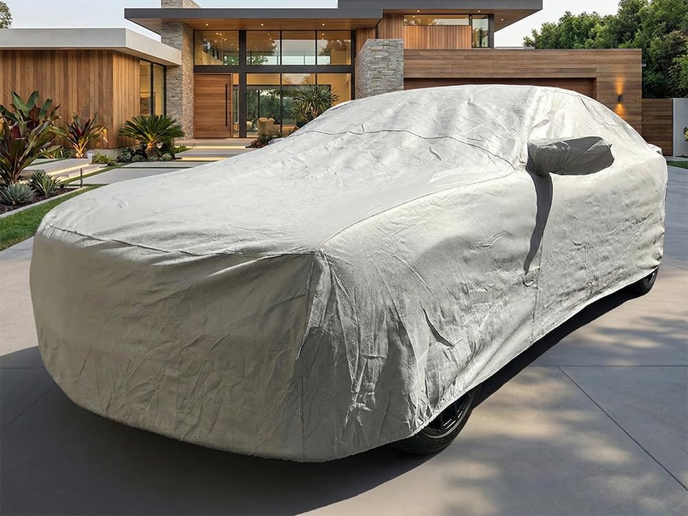 CarsCover Custom Fit Car Cover for 2006-2023 Dodge Charger Heavy Duty Weatherproof 5 Layer Ultrashield Gray (SE, SXT, R/T, Daytona, SRT, Hellcat)