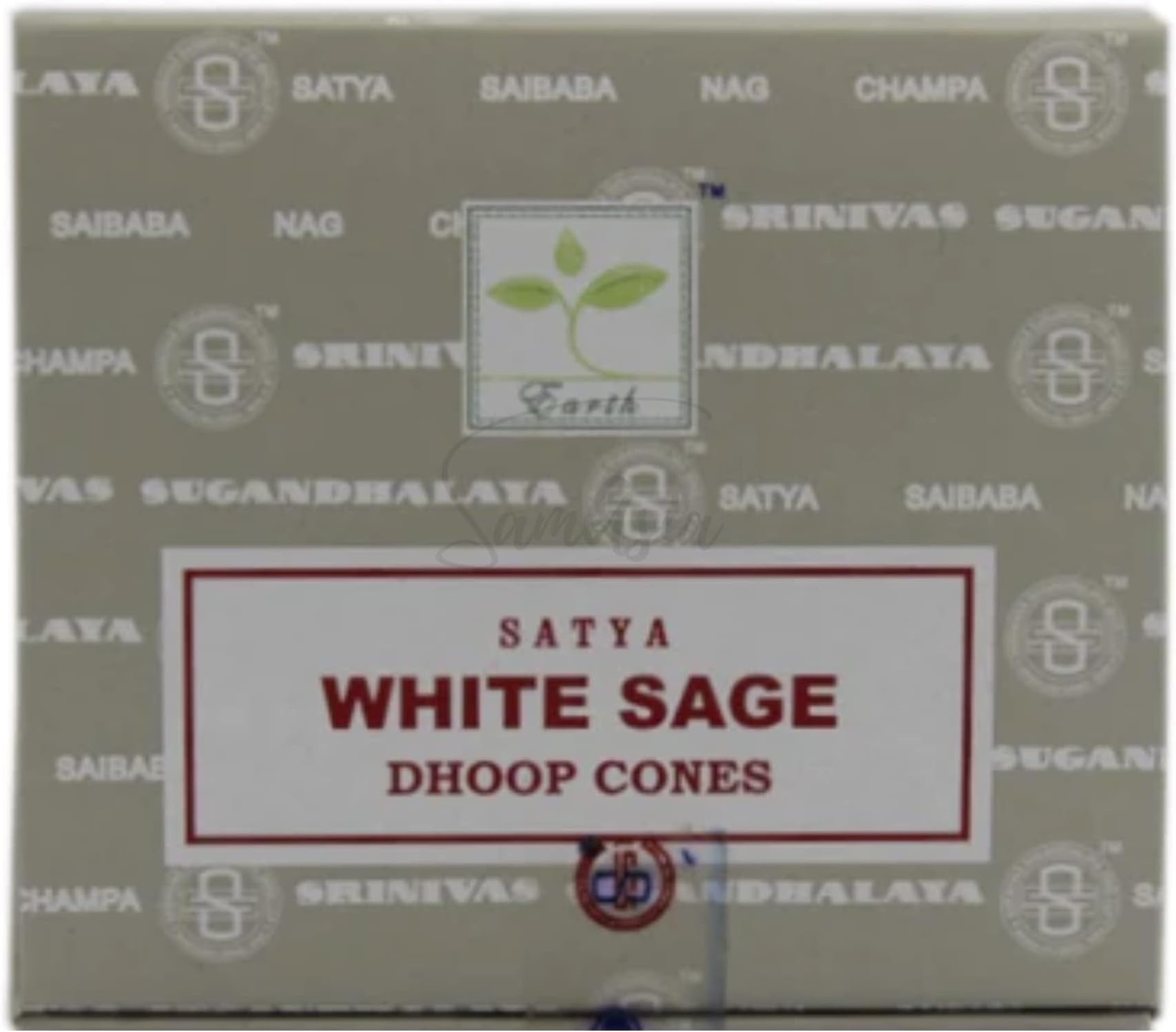 Satya White Sage Incense Cone x1 pack, used for Aromatherapy, Spa, Yoga, Weddings, Reiki, Meditation, Healing by SAMASIA