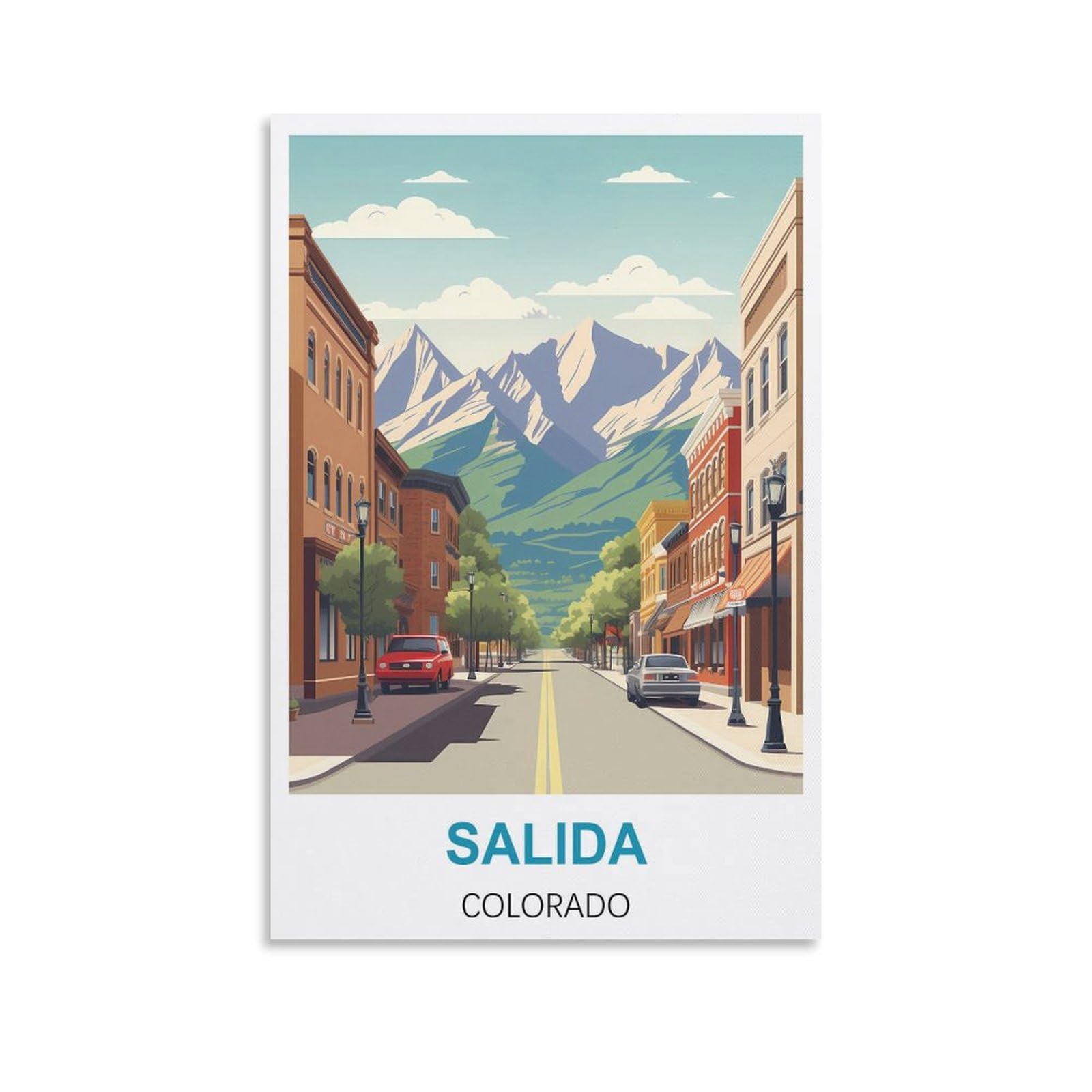 Metal Tin Sign Plaque Poster Salida Colorado Vintage Retro Man Cave Bar Pub Shed Novelty Gift Tin Wall Décor Metal Sign 30x40cm