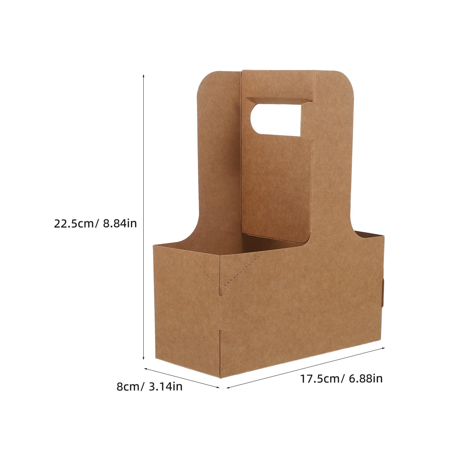 Holibanna 30 Unidades Posavasos De Mano De Papel Kraft Accesorios De Entrega De Comida Portavasos De Café Portavasos para Llevar Light Brown Reutilizable