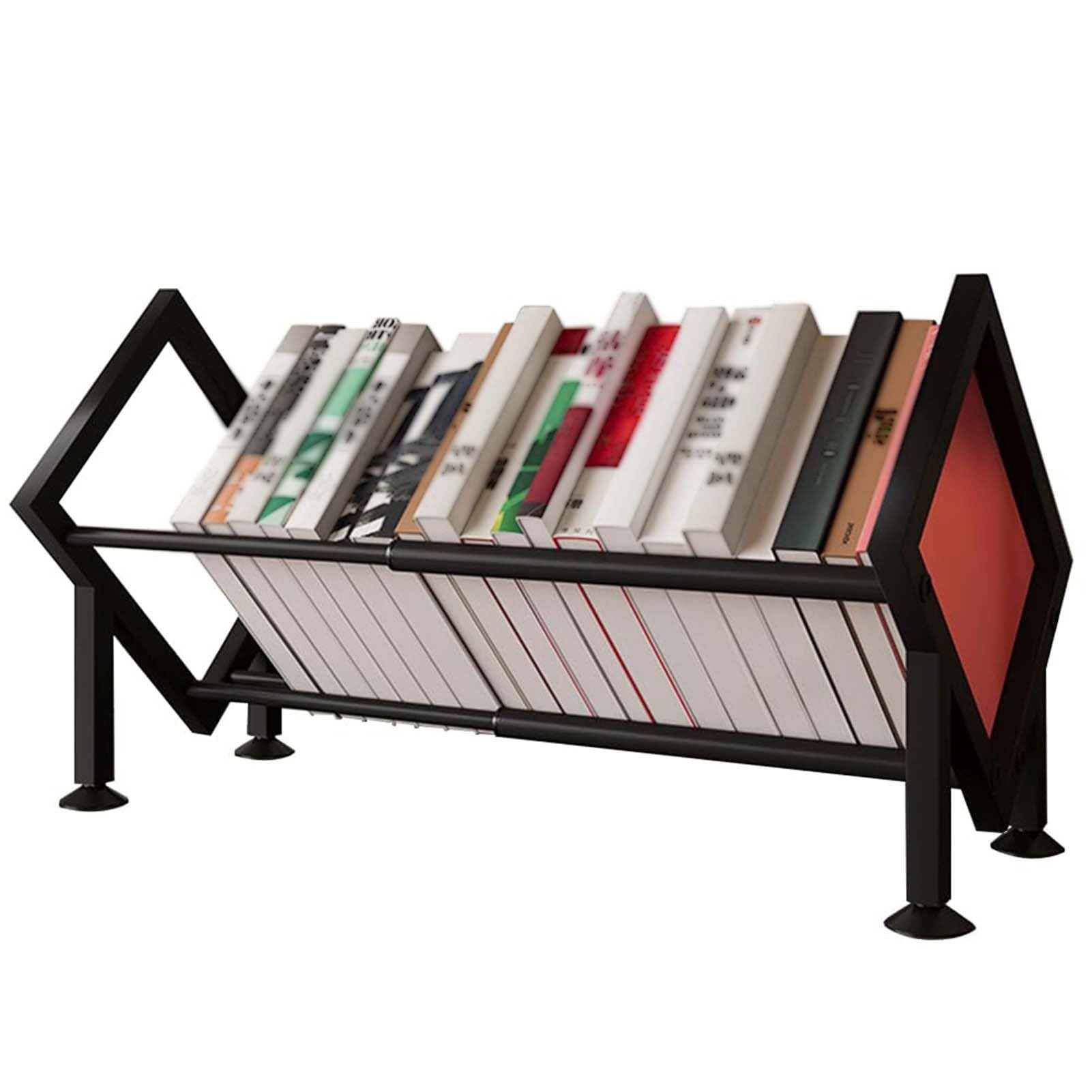 Libreria Inclinabile Espandibile, Organizer Da Scrivania Espandibile, Scaffale Da Scrivania In Metallo Per Piccoli Spazi, Organizer Per Libri, CD E Riviste