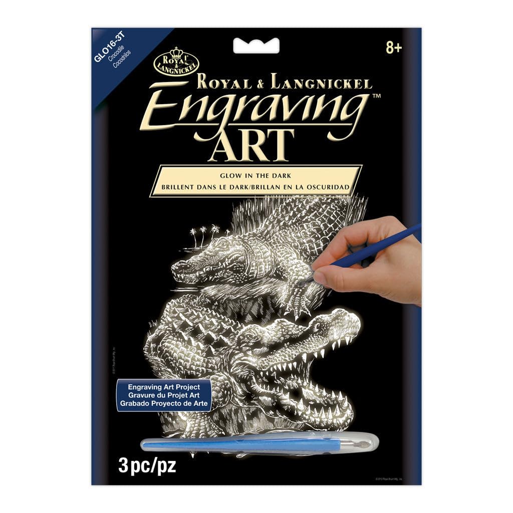 Royal and Langnickel Glow in Dark Engraving Art, Crocodile