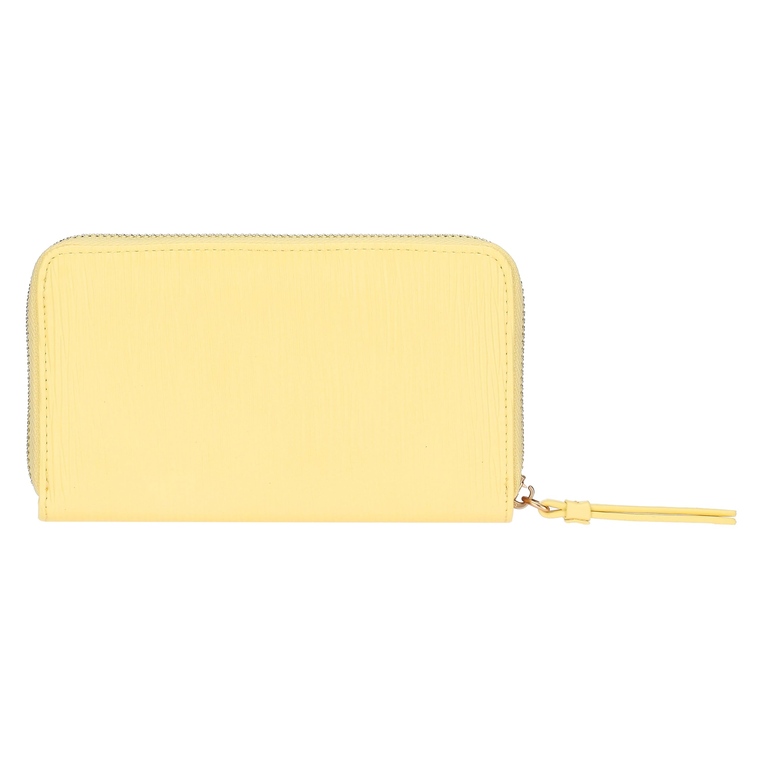 THUN Portafoglio medio giallo, ecopelle, Collezione Sempre con Me, 16,3 x 3 x 10 cm