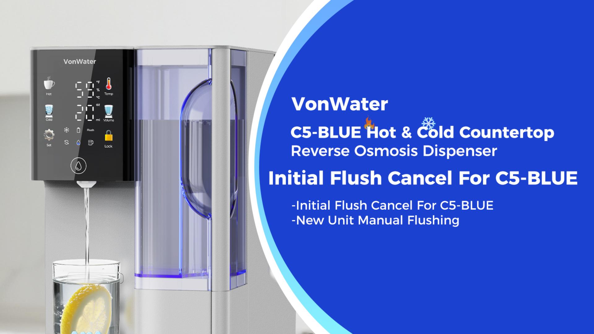 Image of C5 Countertop Reverse Osmosis Water Filter, Hot and Cold RO System-3s Instant Hot, 6 Temp Settings 7-Stage RO Filtration Dispenser, NSF /ANSI372 /42 /58, Portable Pitcher, 3:1 Pure to Drain