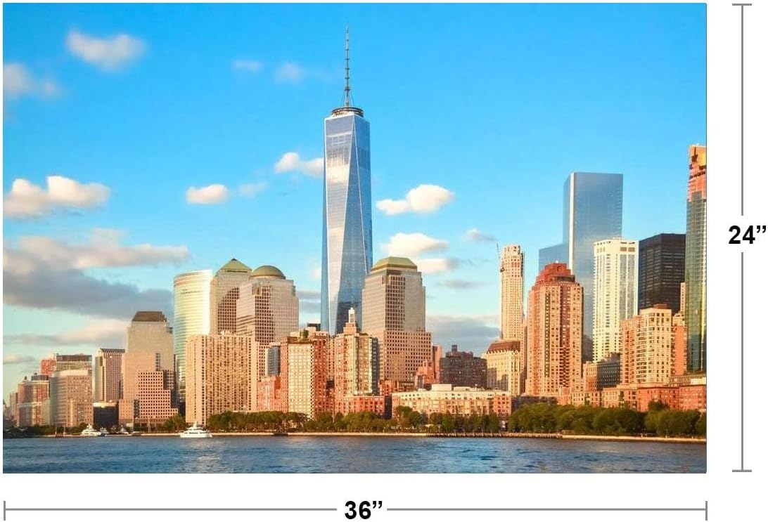 Laminated World Trade Center Majestic Freedom Tower Photo Photograph Poster Dry Erase Wall Art 36x24