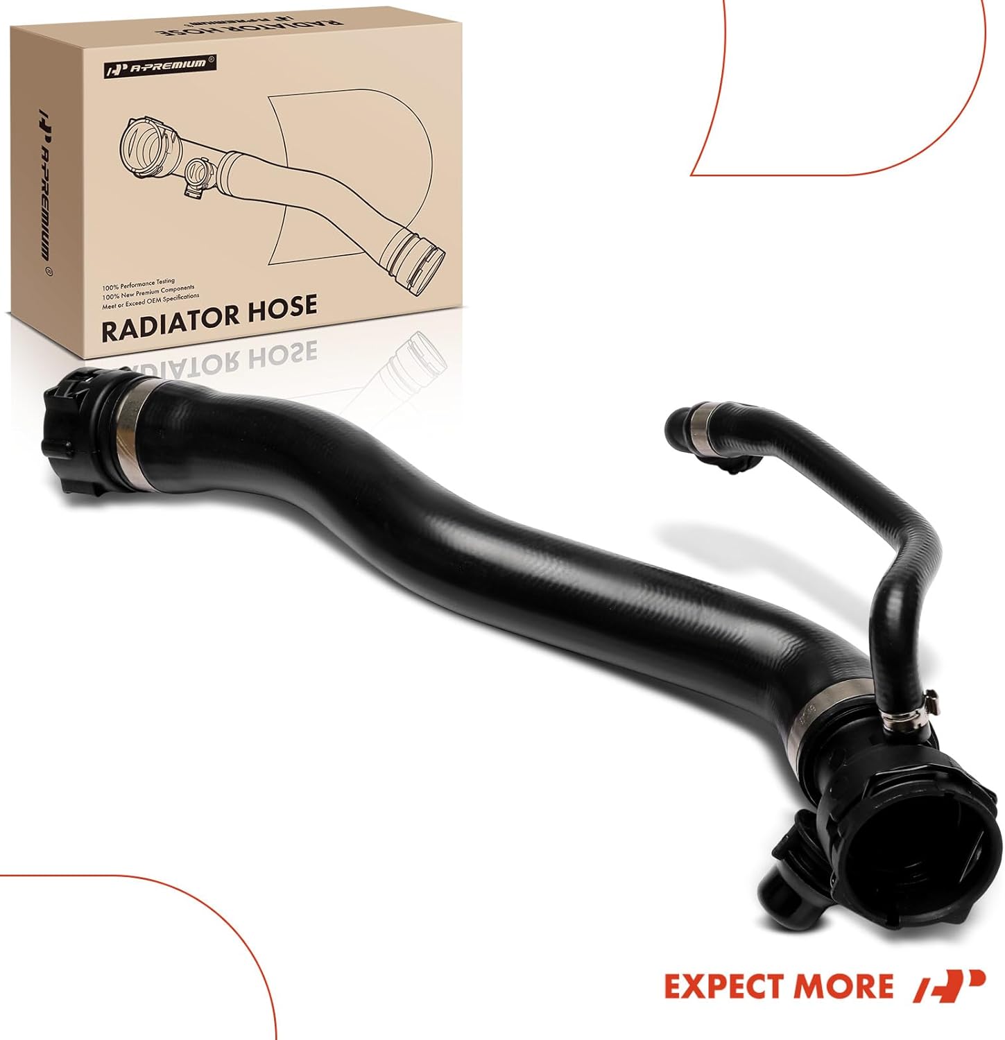A-Premium Upper Radiator Coolant Hose Compatible with BMW E83 Series X3 2003-2011
